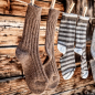 Preview: fellhof Alpaka Socken gestreift, 2er Pack