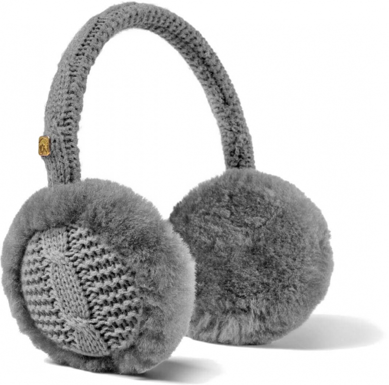 Wollgarn Ohrenschützer verstellbar Zopfstrick LerBen® Winter-Ohrenschützer